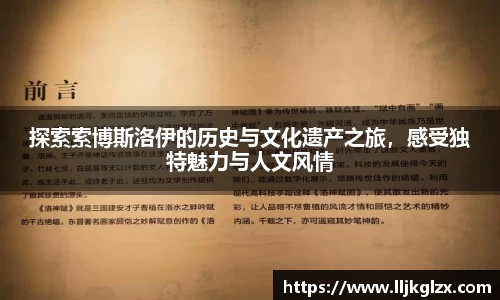 探索索博斯洛伊的历史与文化遗产之旅，感受独特魅力与人文风情